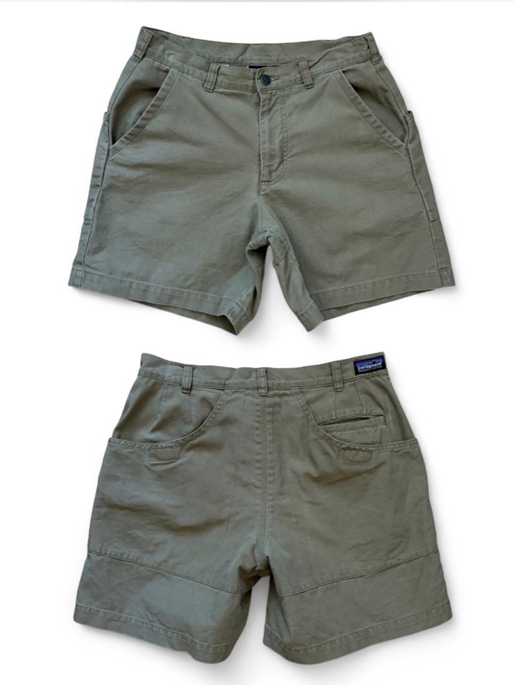 Vintage Patagonia Tan Lightweight Organic Cotton Canvas 7” Stand Up Shorts Sz 30